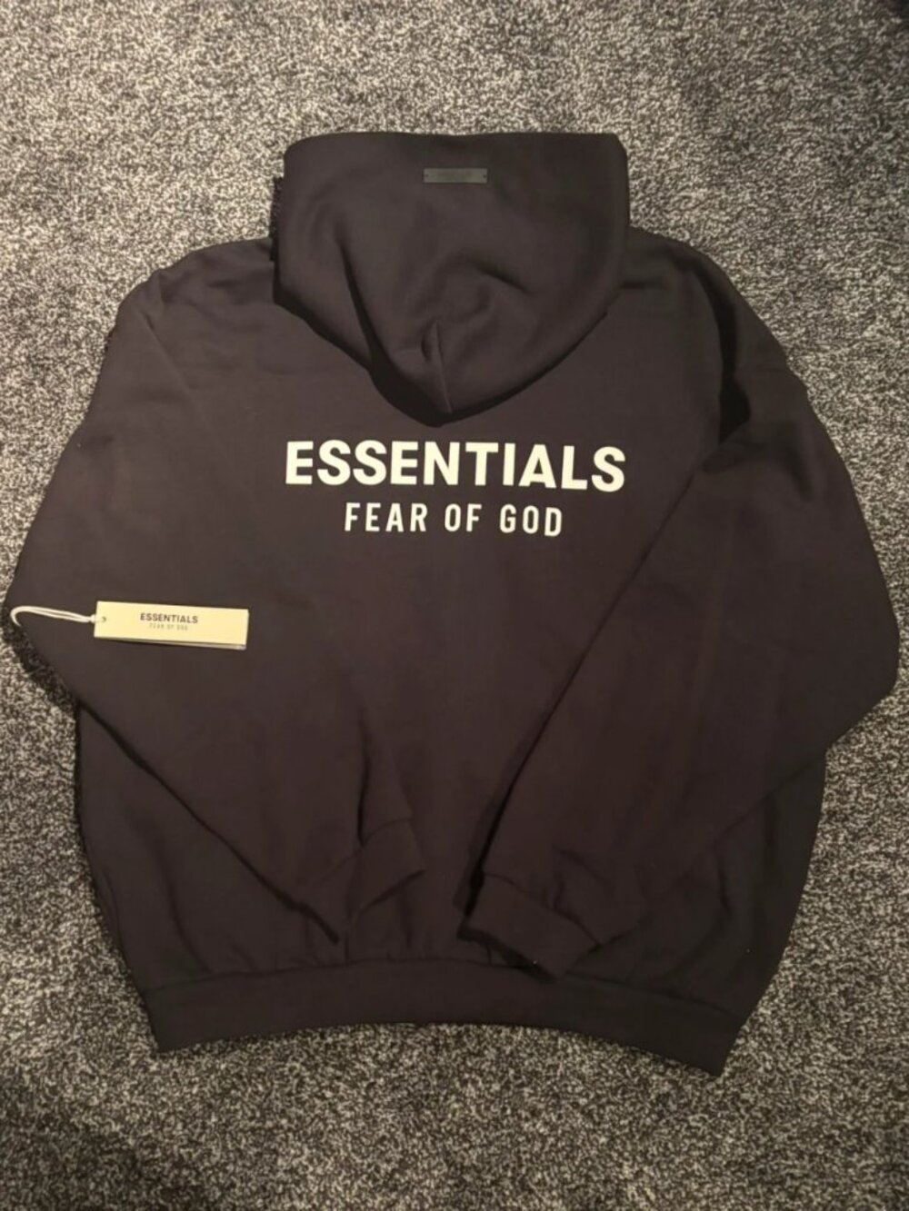 Fear of God Essentials Hoodie & Joggers Tracksuit Black Size M - Picture 2 of 6